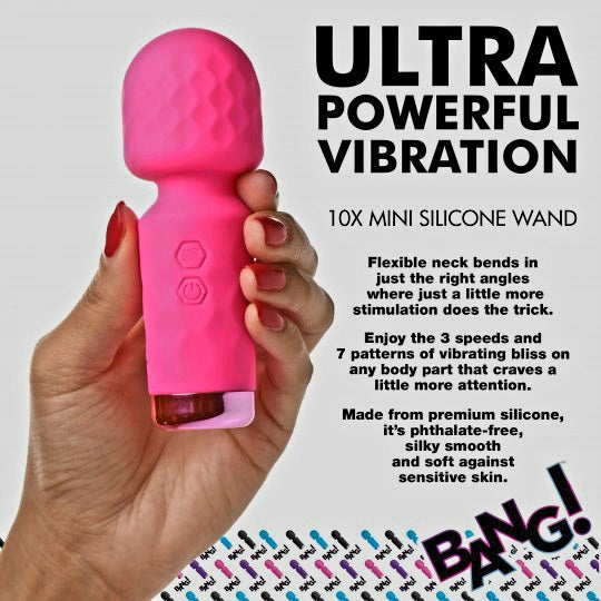 10X Mini Silicone Wand - Pink