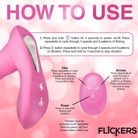 G-Flick G-Spot Flicking Silicone Vibrator with Remote