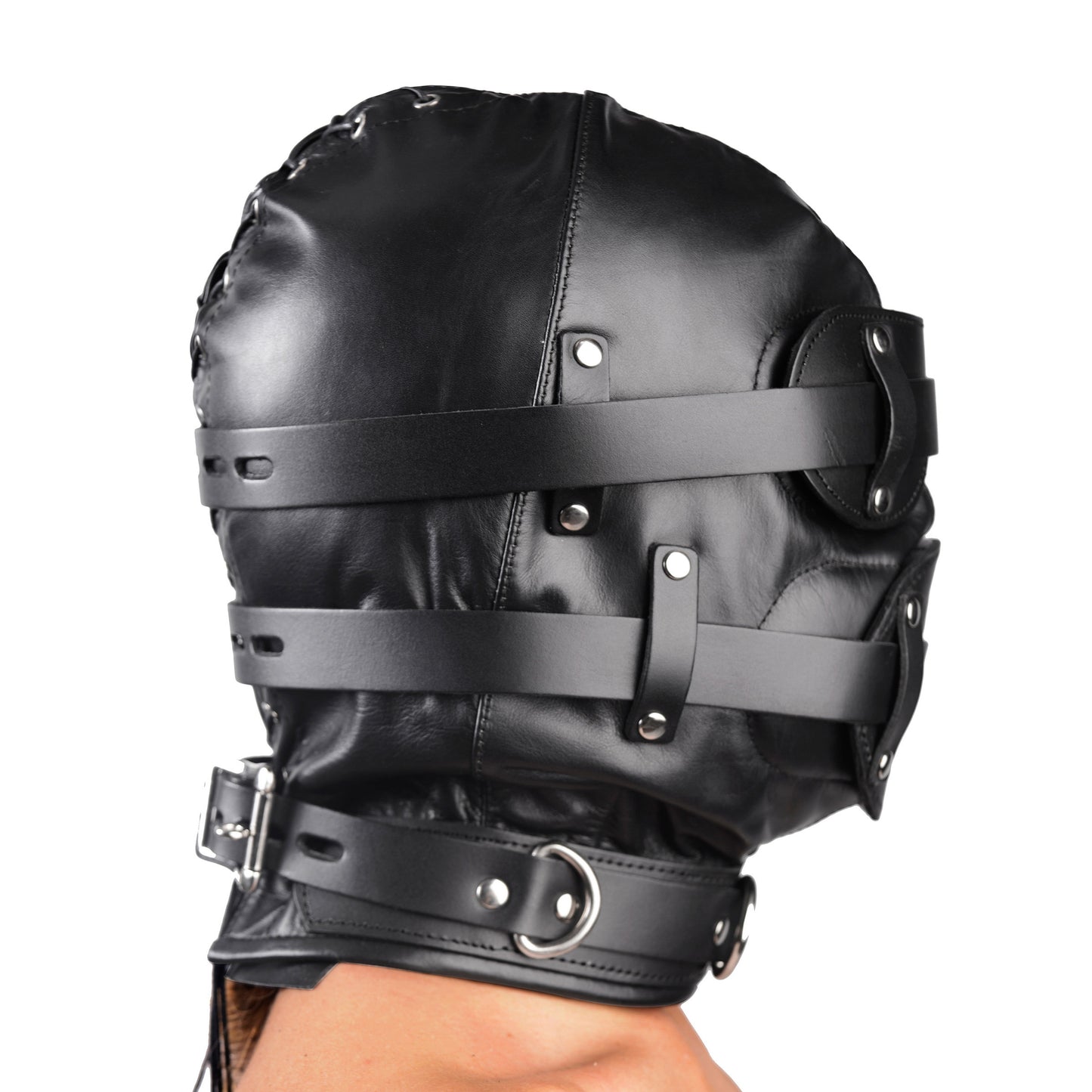 Total Lockdown Leather Hood