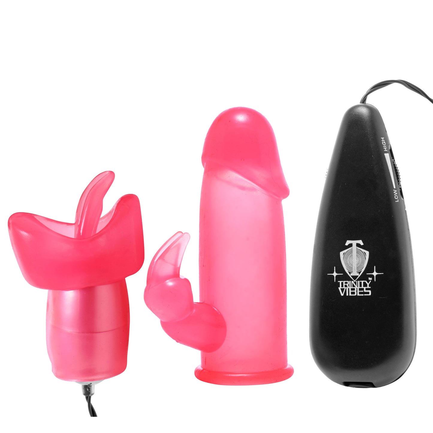 Luv Flicker Plus Vibrating Bullet With Attachments