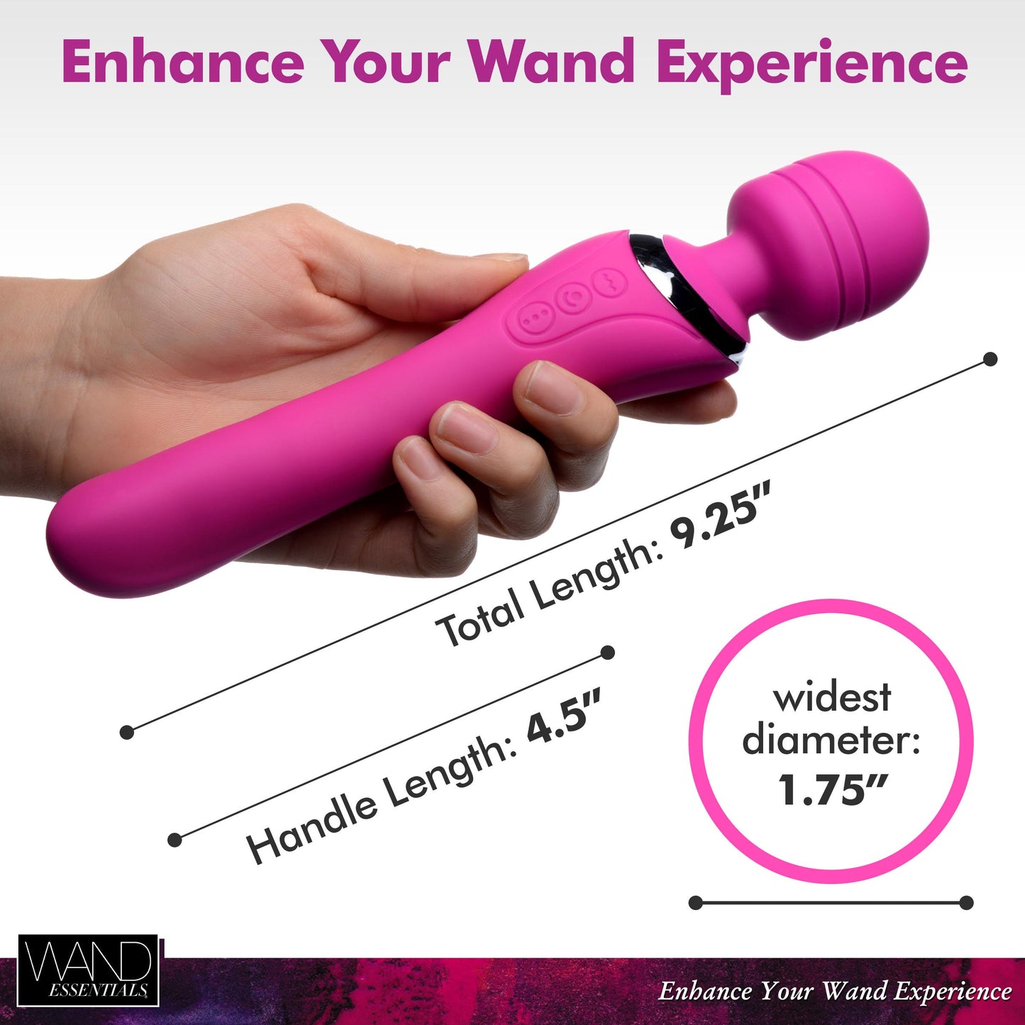 Whirling Wand 2 In 1 Silicone Dual Massage Wand