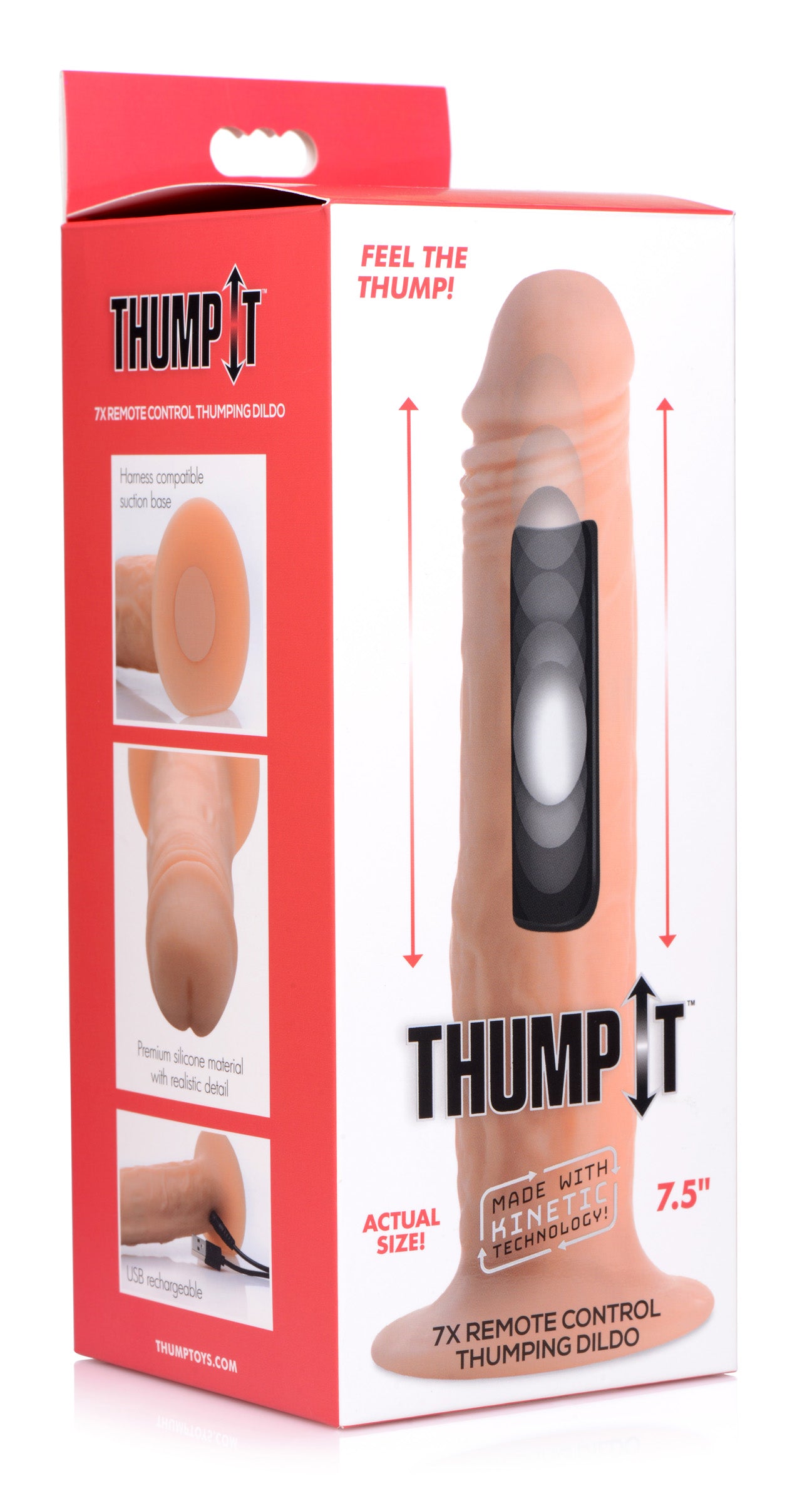 Kinetic Thumping 7x Remote Control Dildo