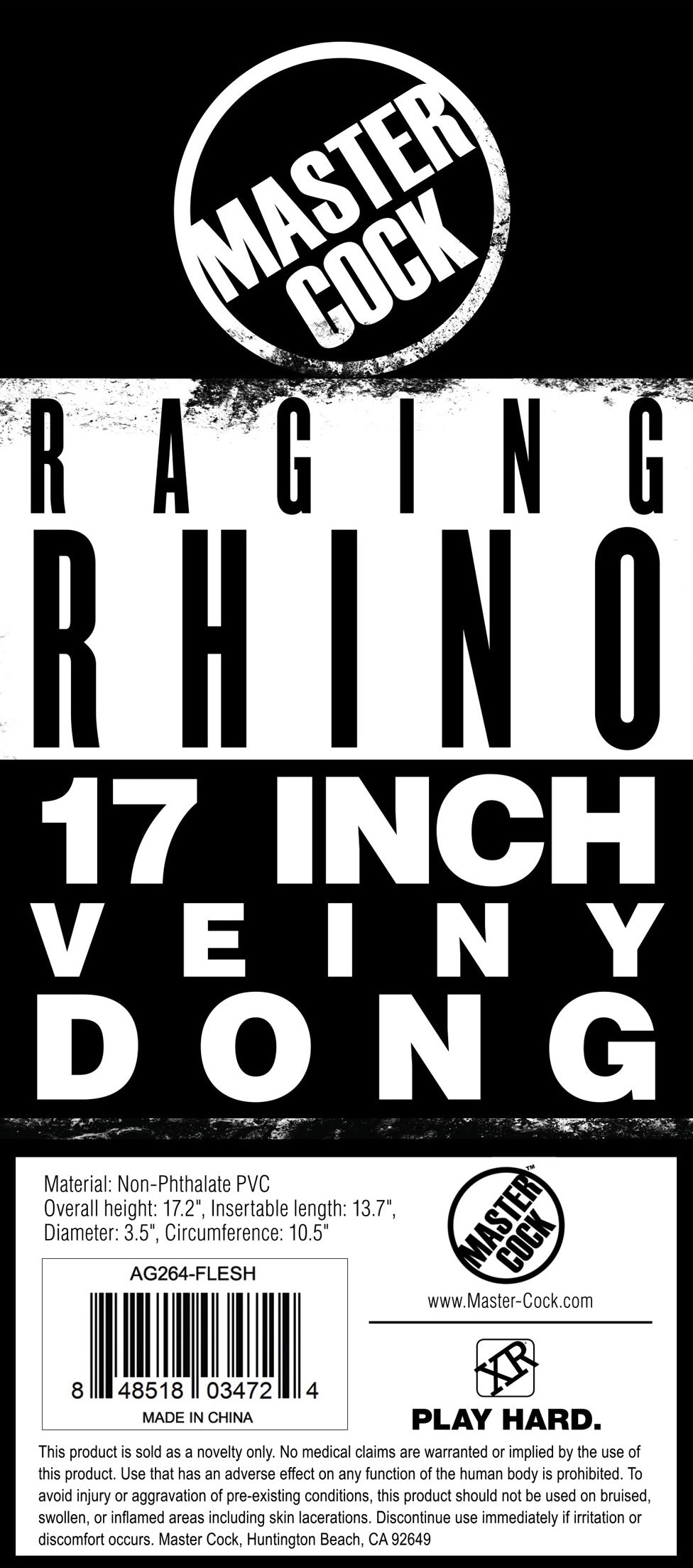 Raging Rhino 17 Inch Veiny Dildo