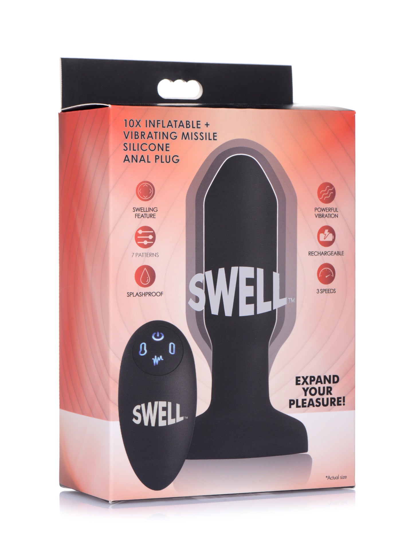 Worlds First Remote Control Inflatable 10x Vibrating Missile Silicone Anal Plug