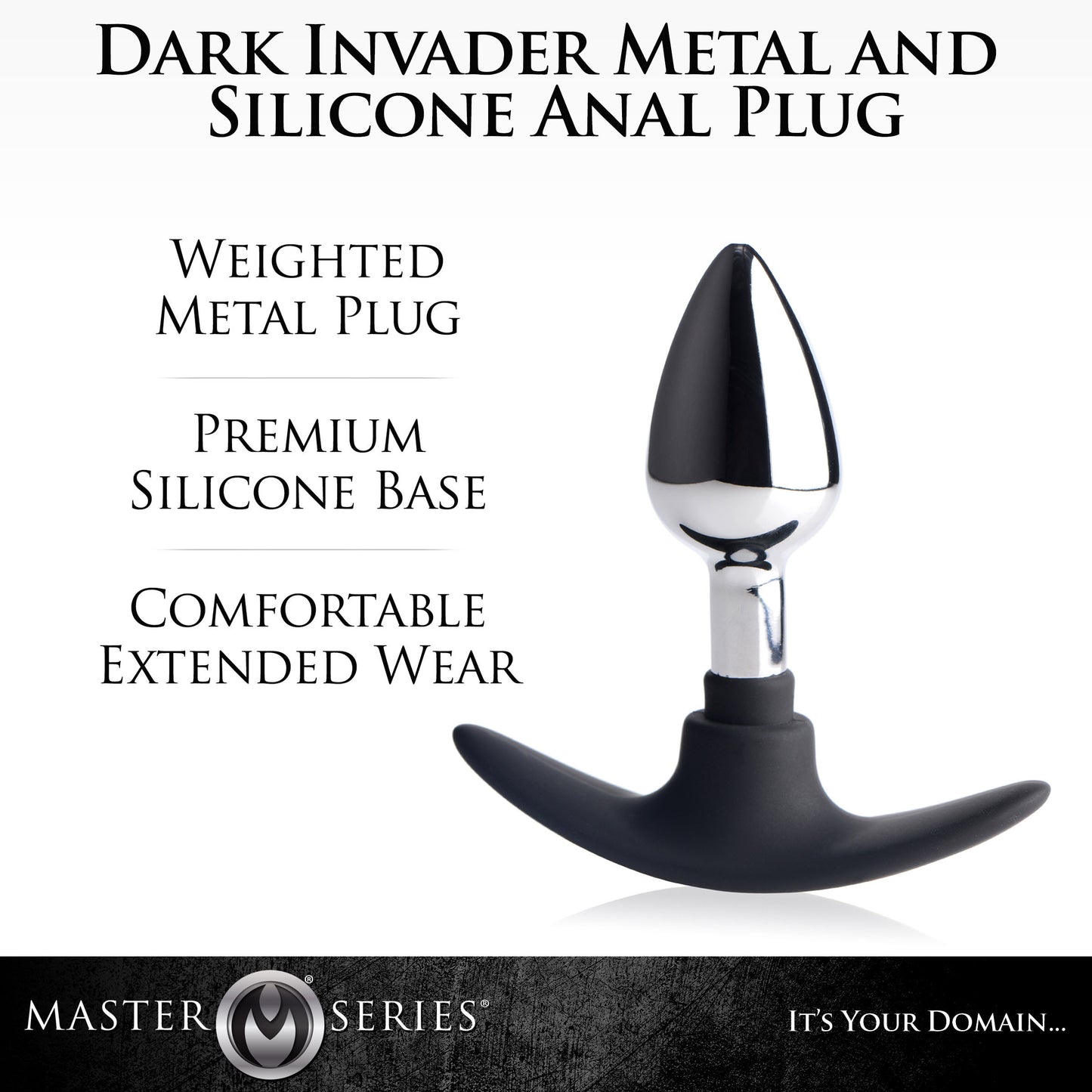 Dark Invader Metal And Silicone Anal Plug