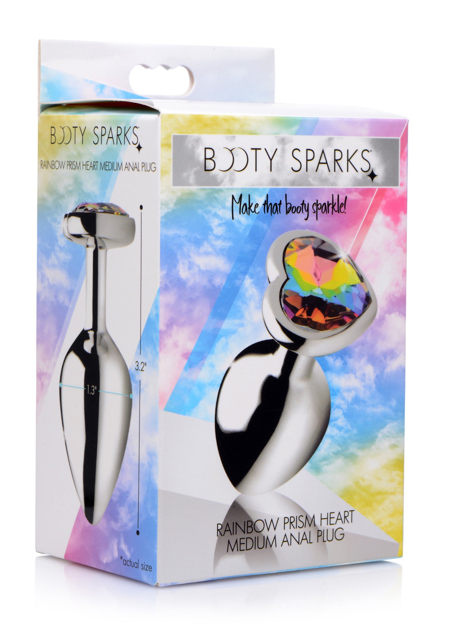 Rainbow Prism Heart Anal Plug