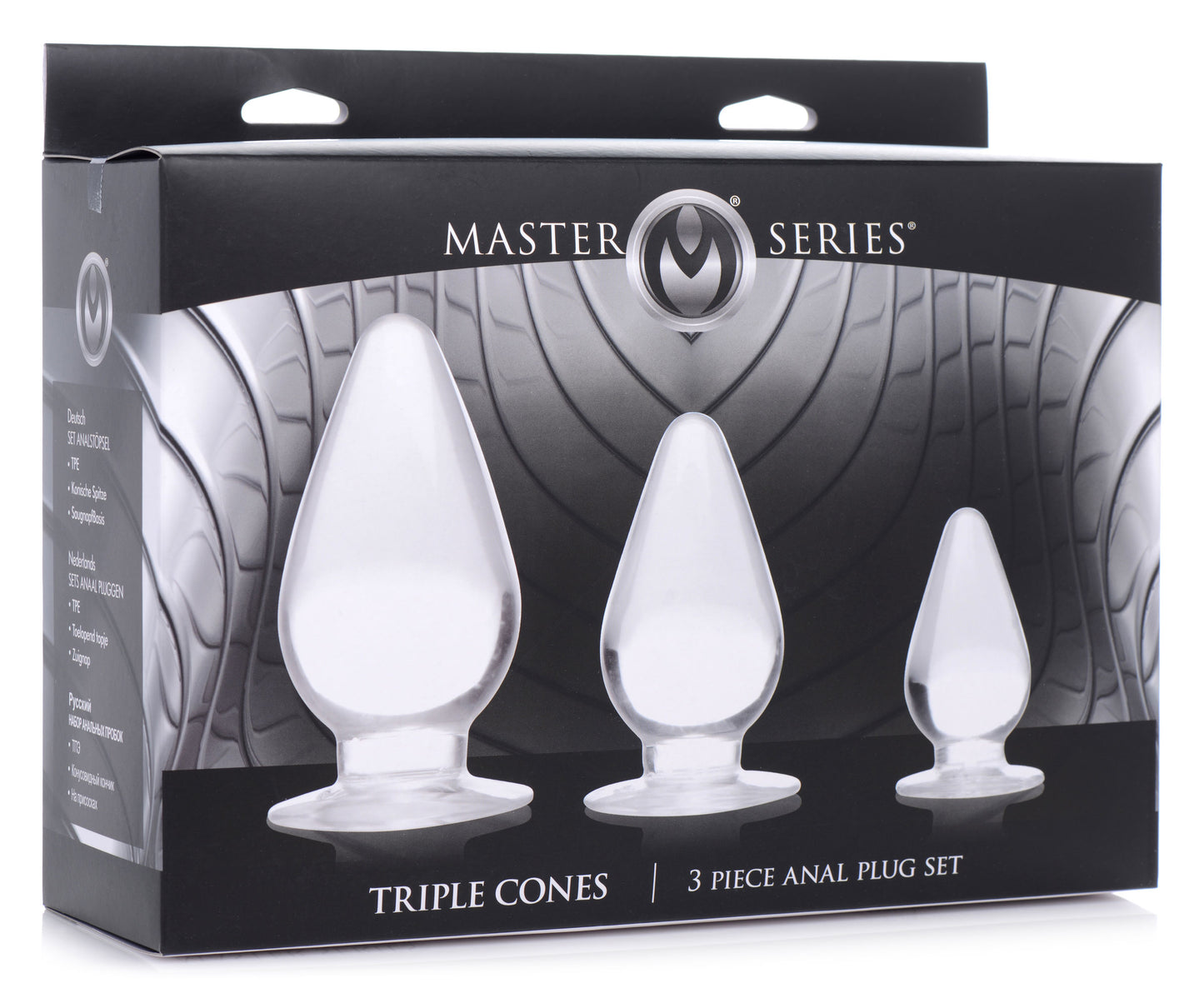 Triple Cones 3 Piece Anal Plug Set