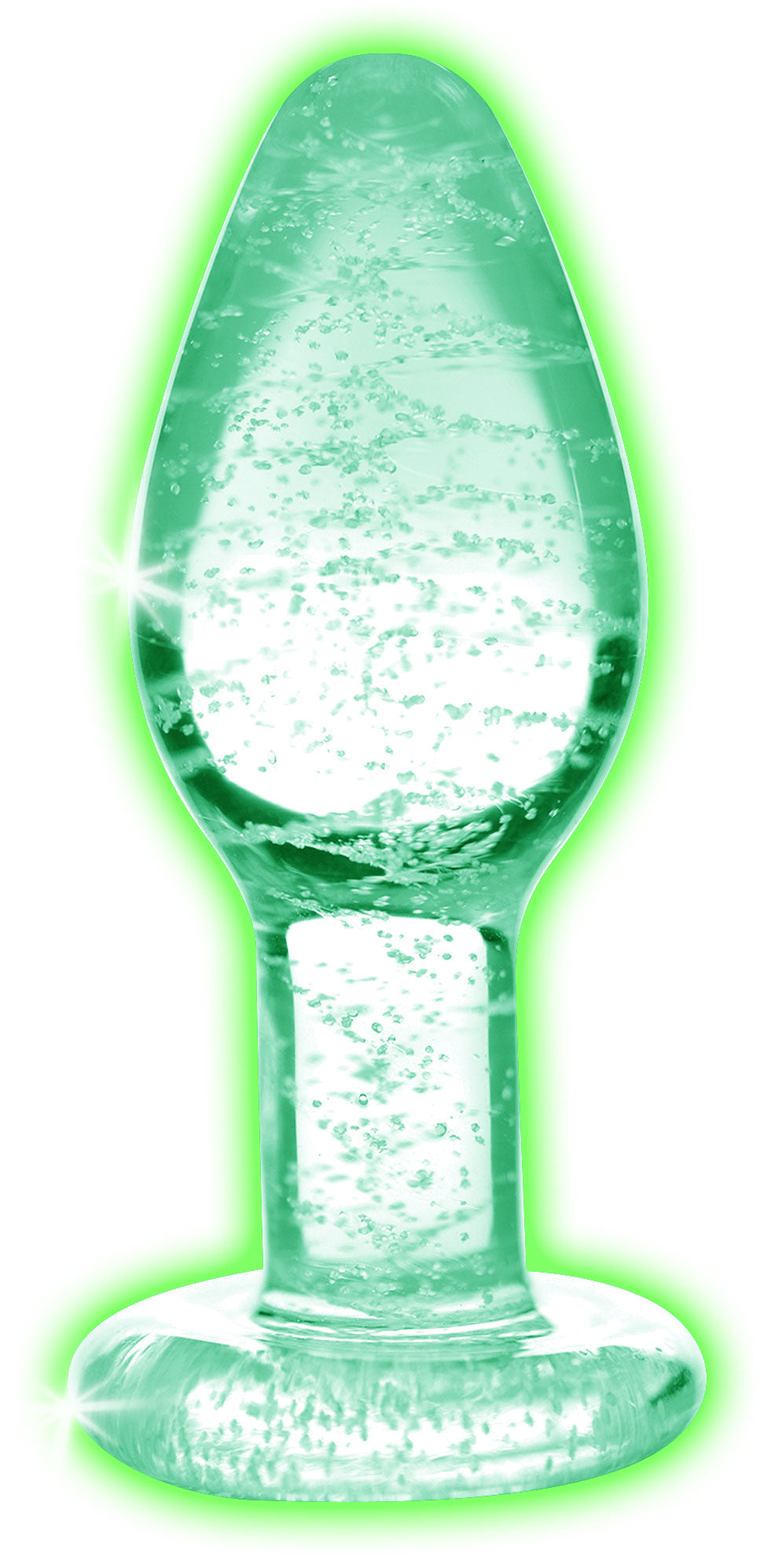 Glow-in-the-dark Glass Anal Plug