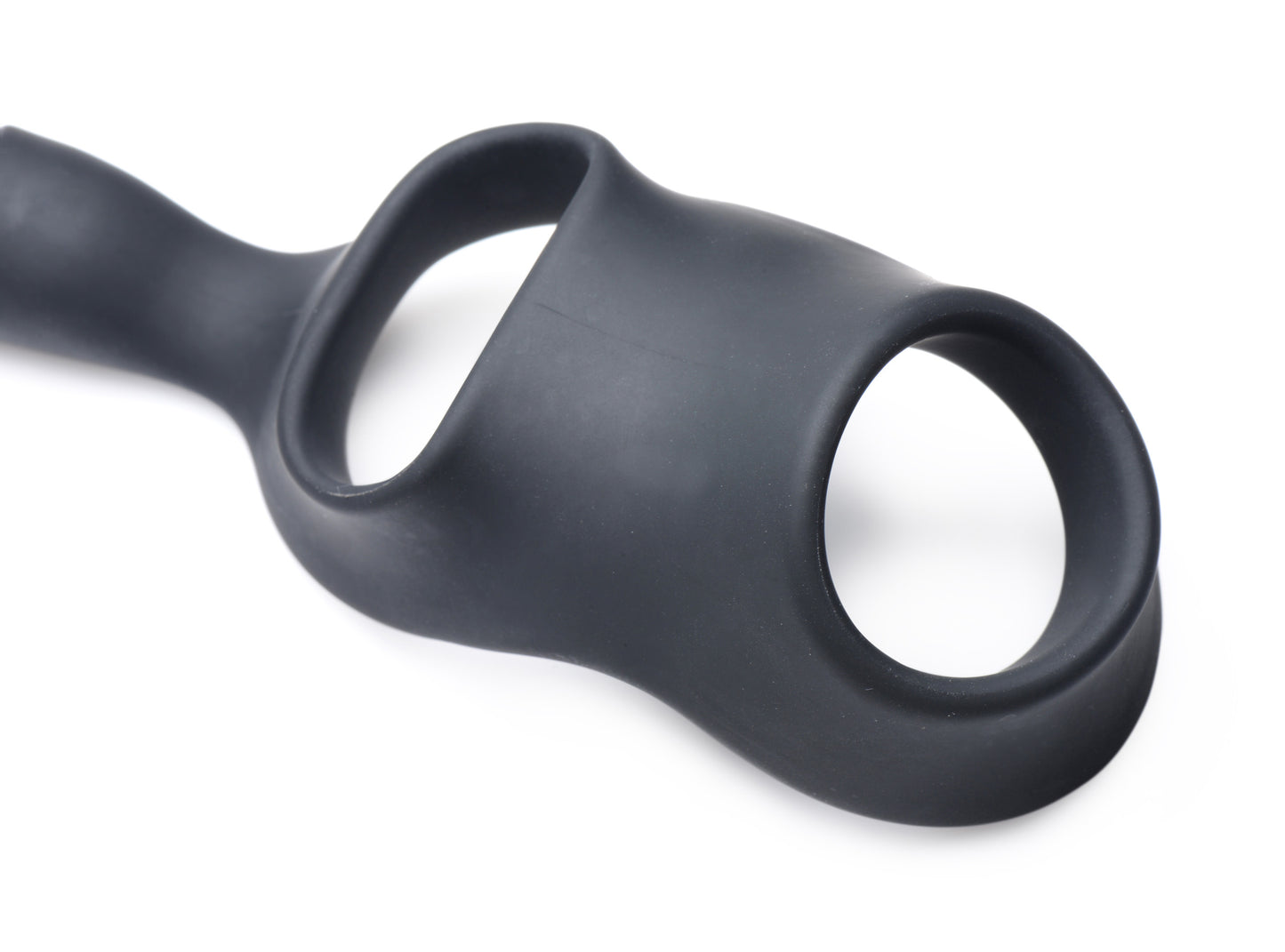 10x P-bomb Silicone Cock And Ball Ring With Vibrating Anal Plug