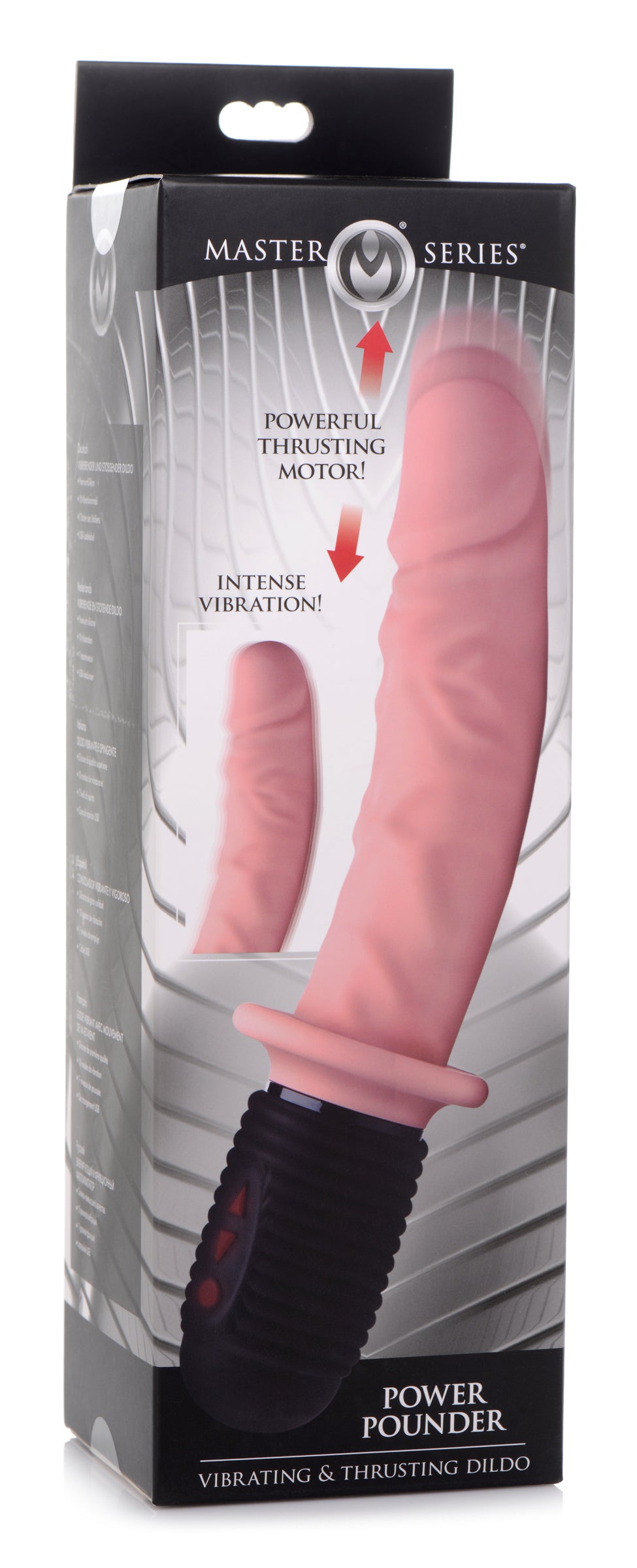 Power Pounder Vibrating And Thrusting Silicone Dildo - Light