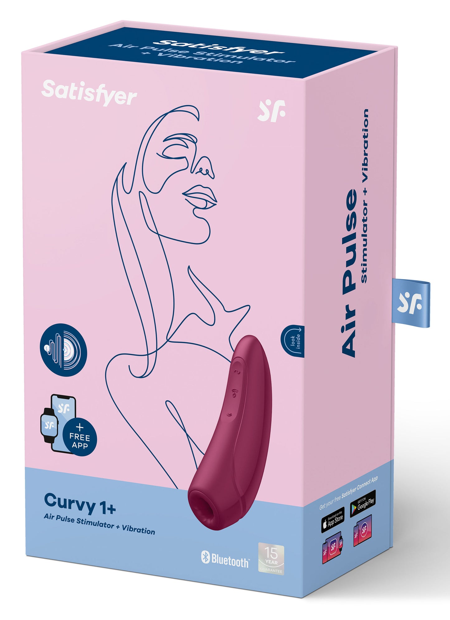 Satisfyer Curvy 1 Plus Air Pulse Stimulator And Vibrator