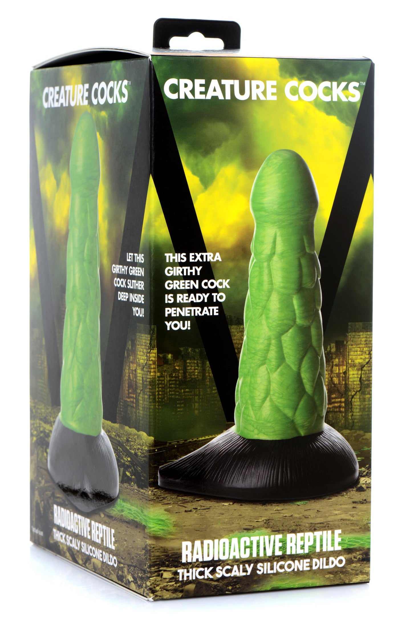 Radioactive Scaly Reptile Thick Silicone Dildo