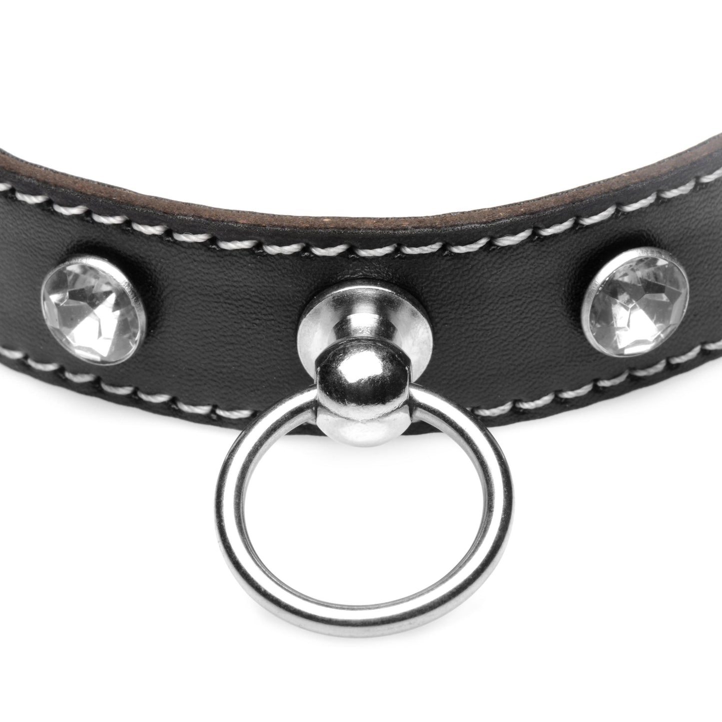 Rhinestone Choker With O-ring