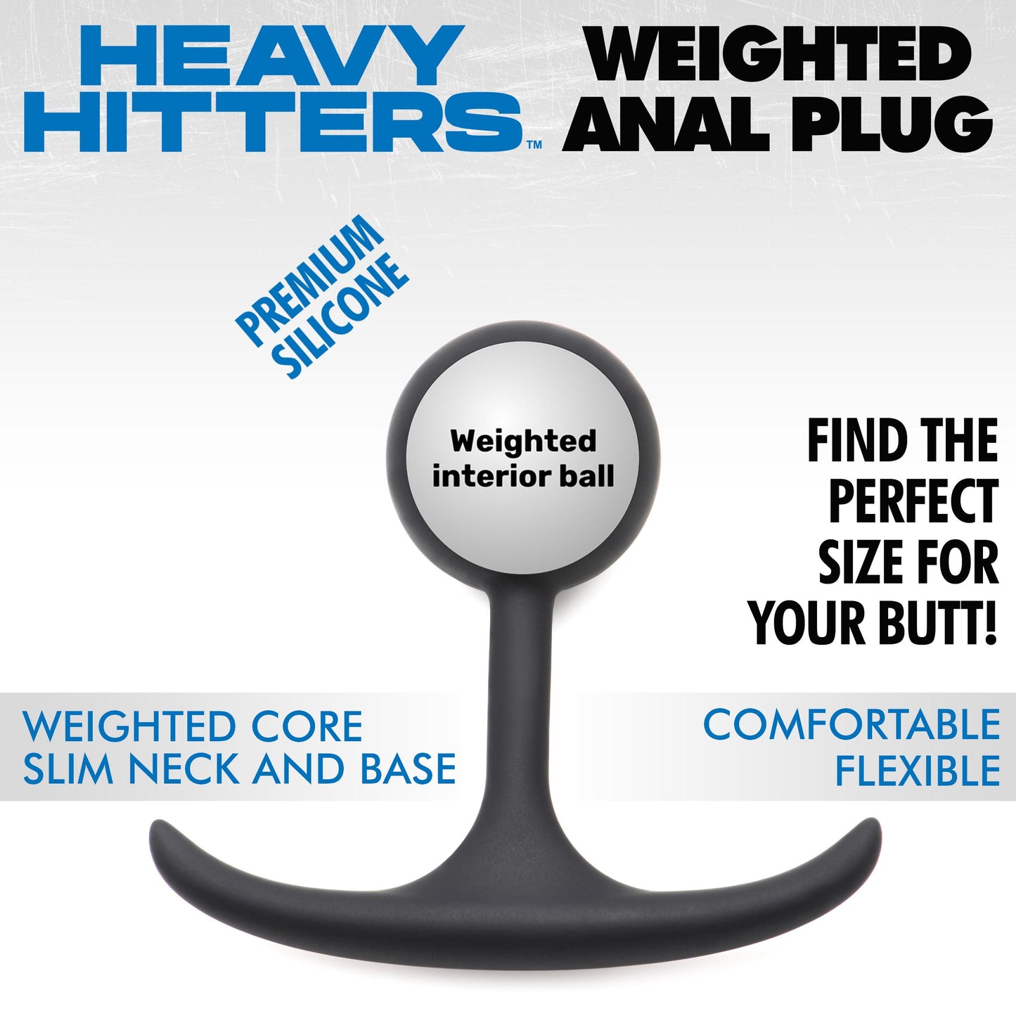 Premium Silicone Weighted Anal Plug - Small