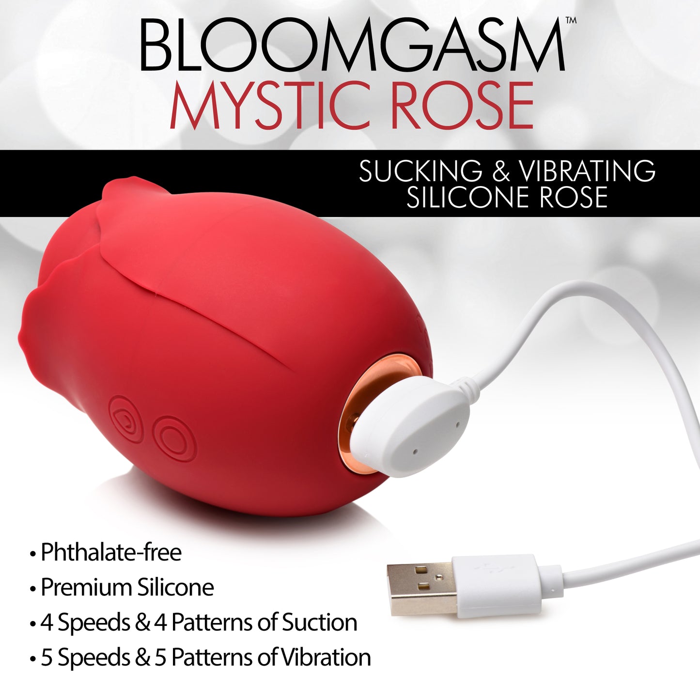 Mystic Rose Sucking And Vibrating Silicone Rose