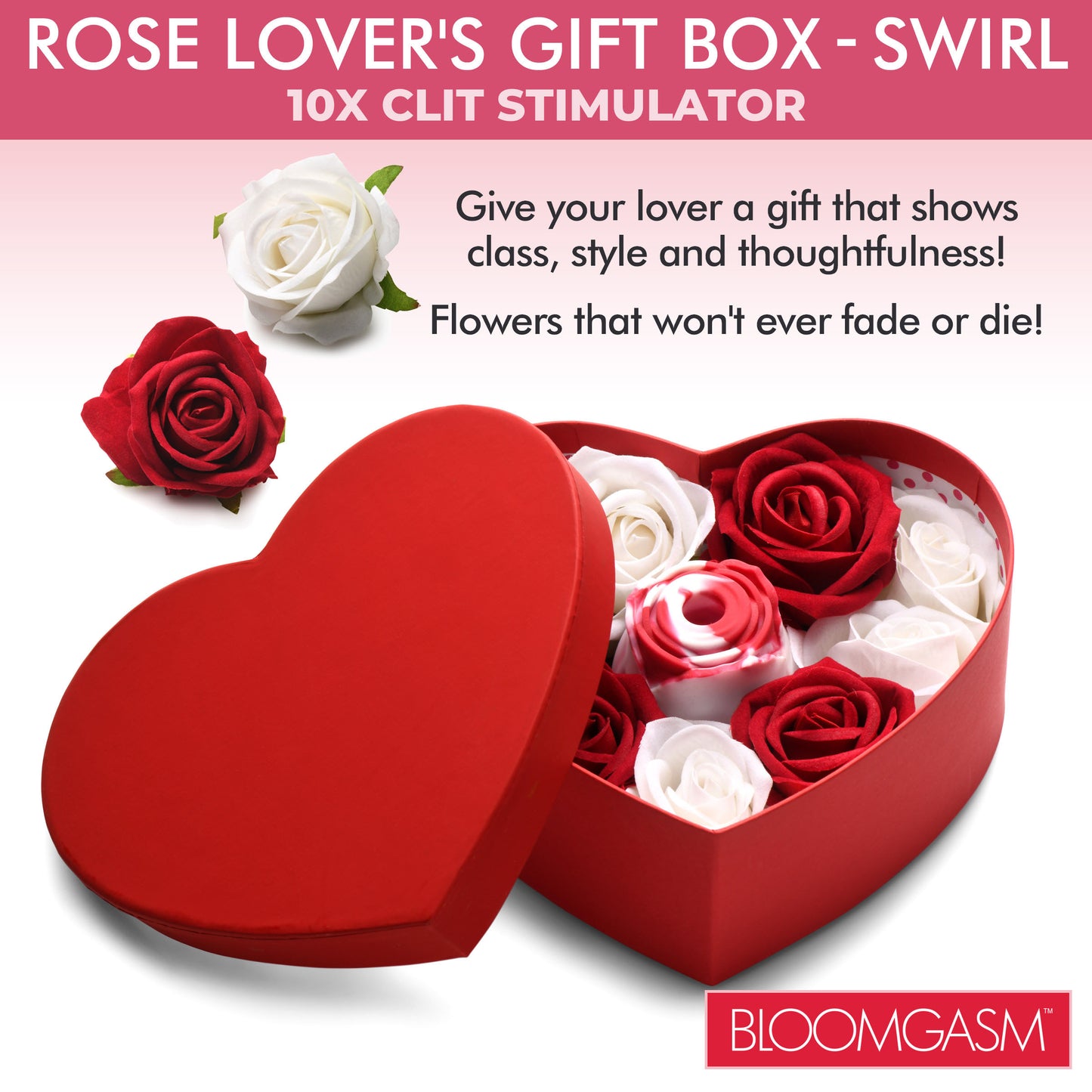 The Rose Lovers Gift Box 10x Clit Suction Rose -