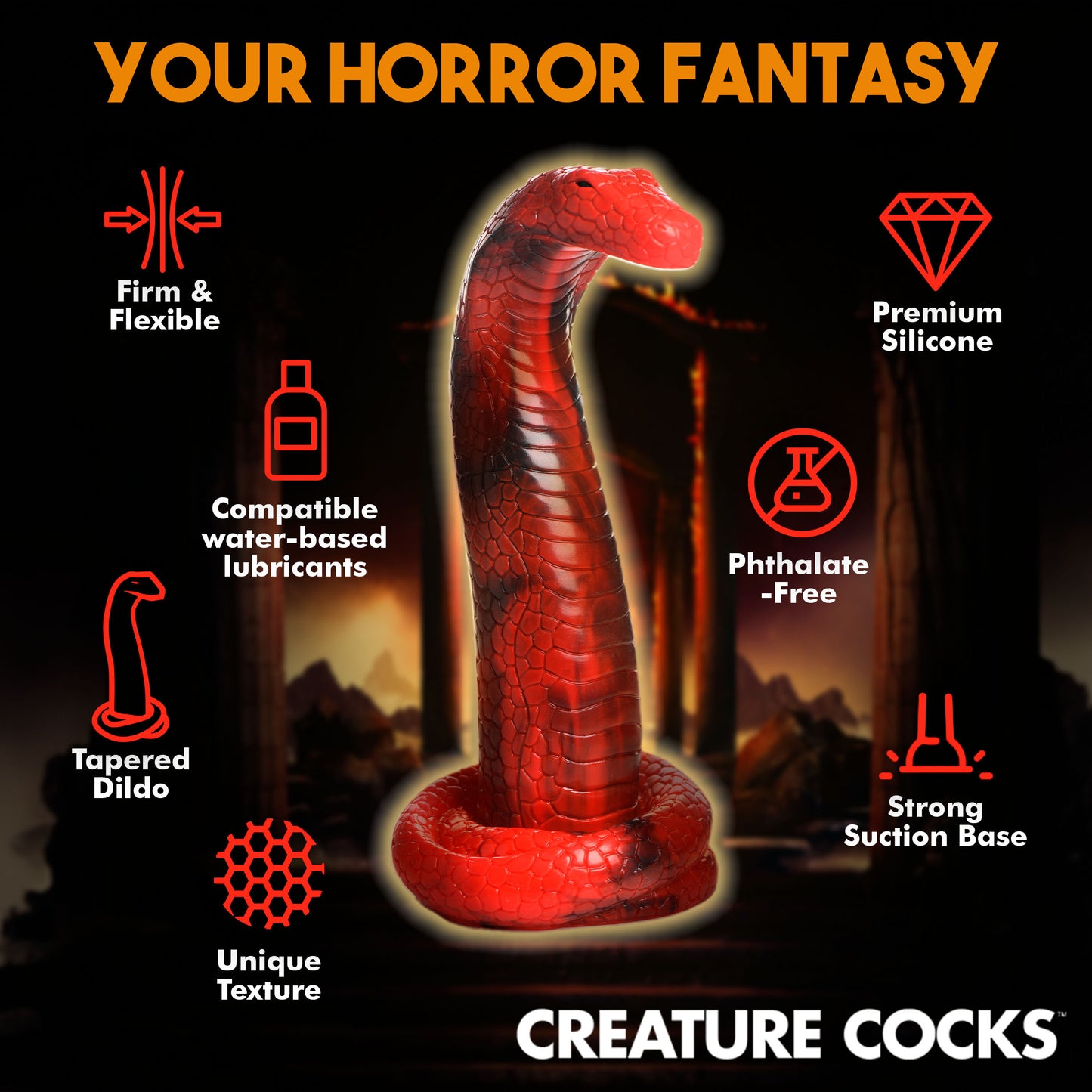 King Cobra Silicone Dildo