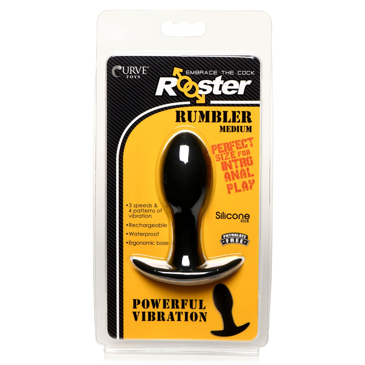 Rumbler Vibrating Silicone Butt Plug