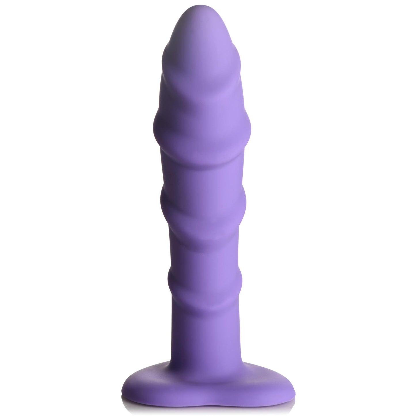 Swirl Silicone Purple Dildo