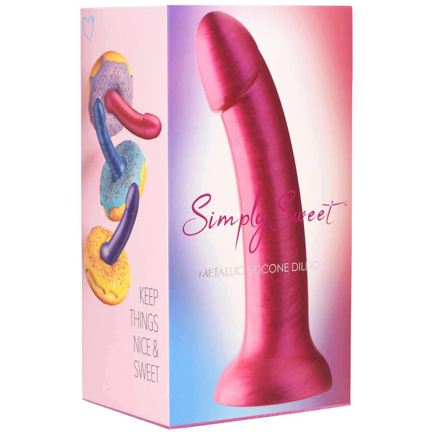 Metallic Silicone 7 Inch Dildo -