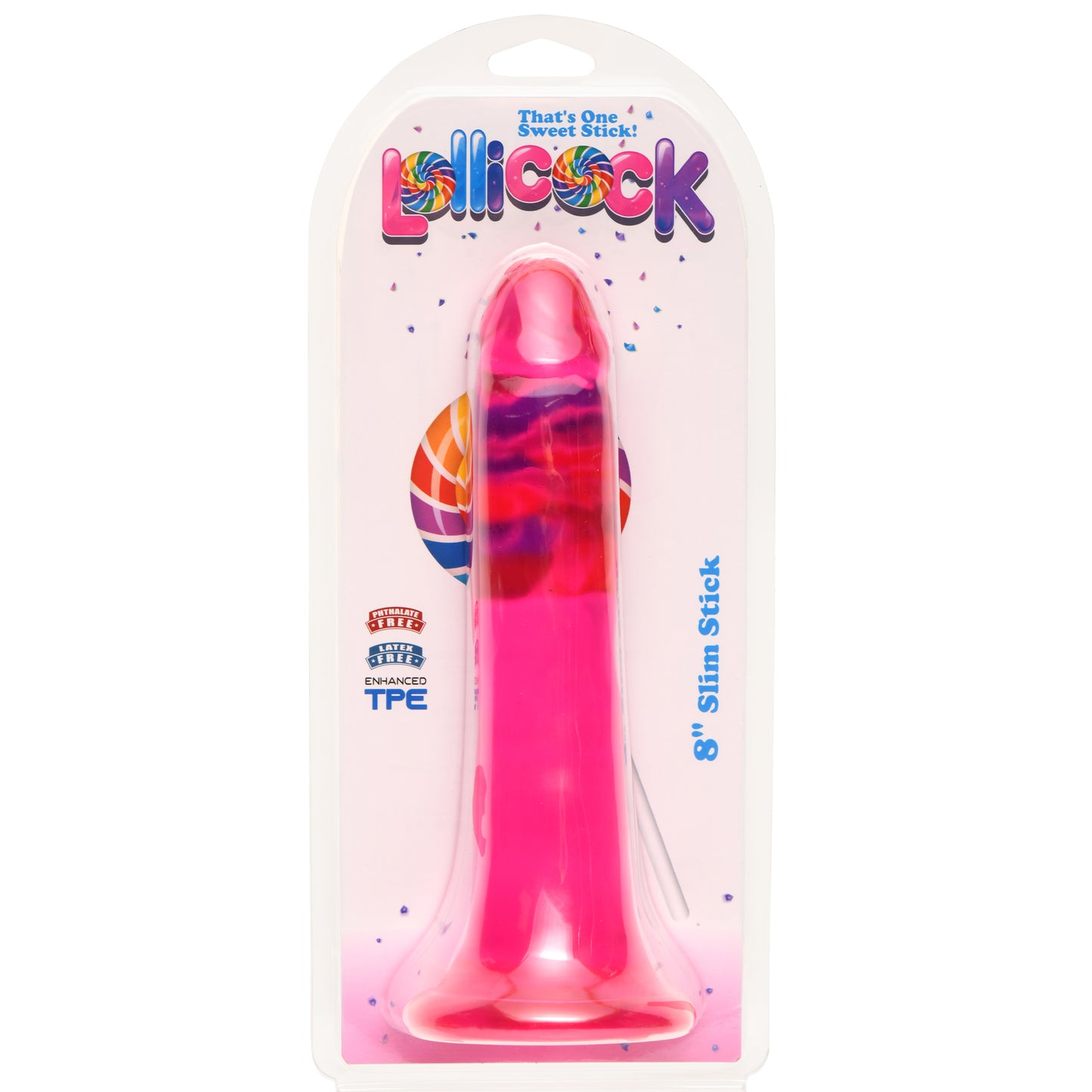 Inch Slim Stick Cherry Ice Dildo