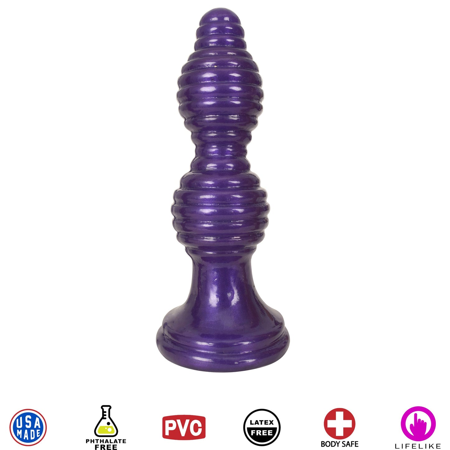 The Queen Ribbed Anal Plug &ndash