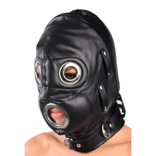 Total Lockdown Leather Hood