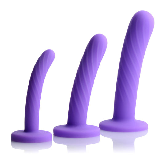 Tri-play 3 Piece Silicone Dildo Set