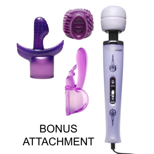 Turbo Purple Pleasure Wand Kit With Free Attachment