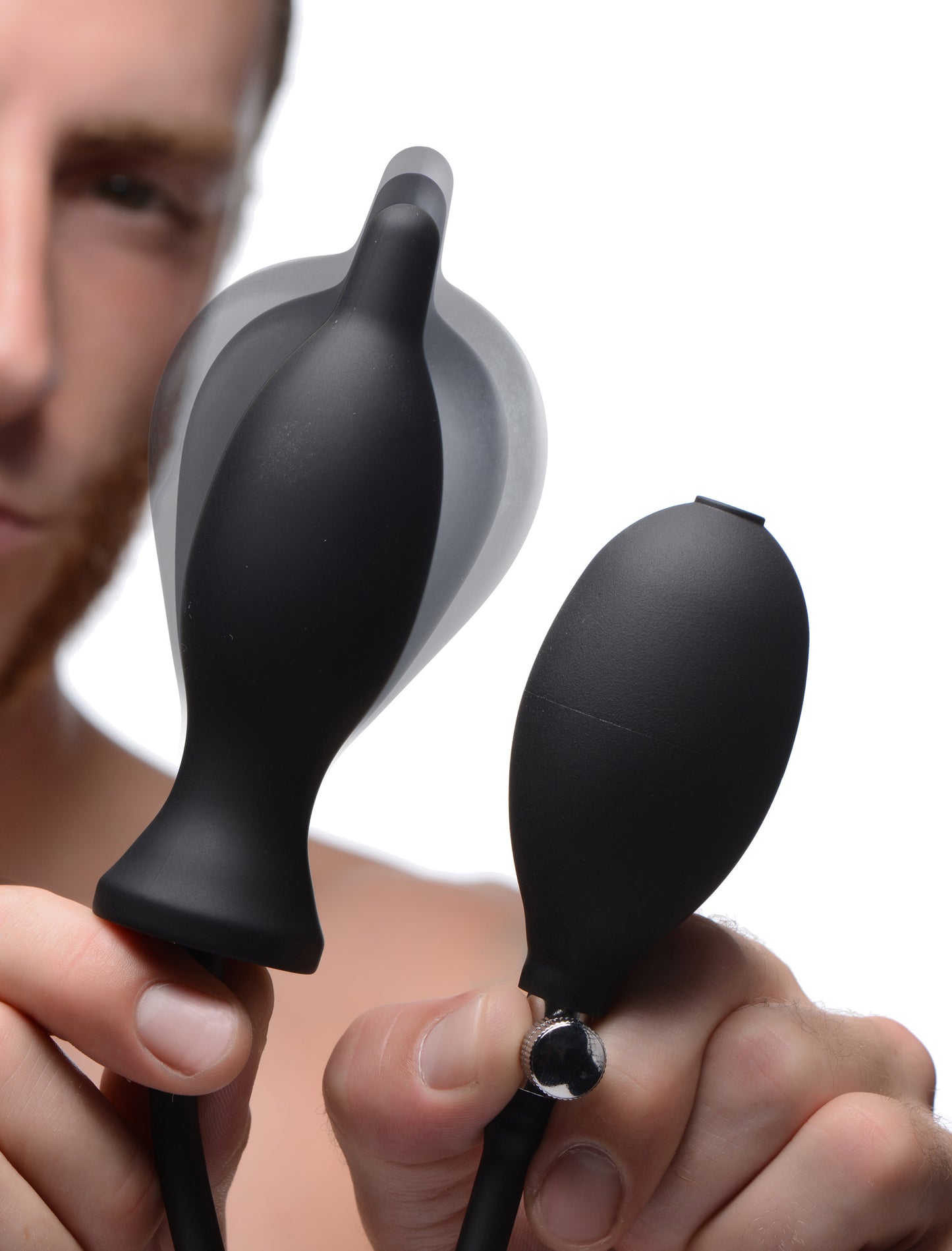 Dark Inflator Silicone Inflatable Anal Plug