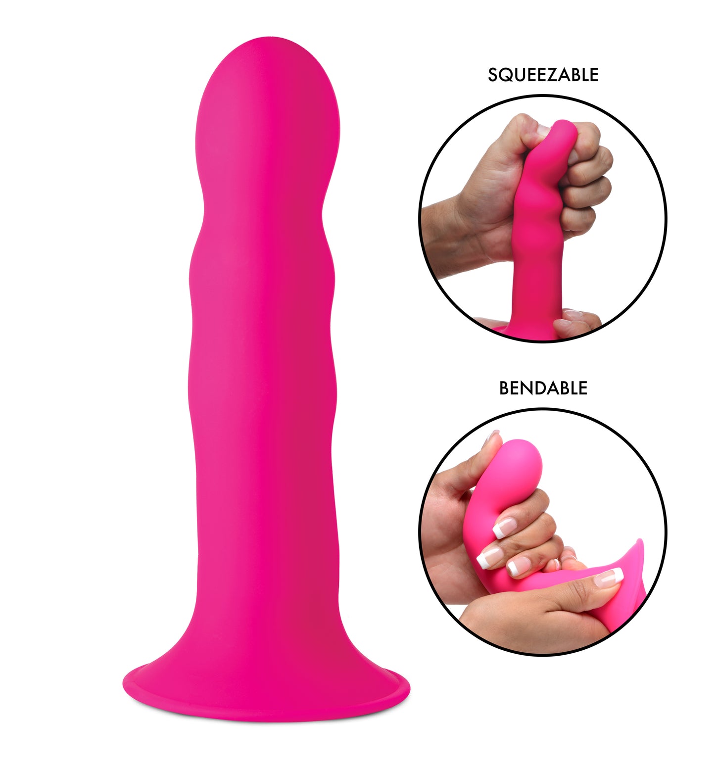 Squeezable Wavy Dildo