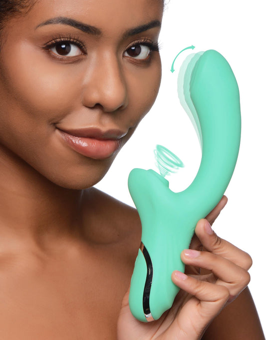 10x Minty Air-stim Silicone Rabbit Vibrator