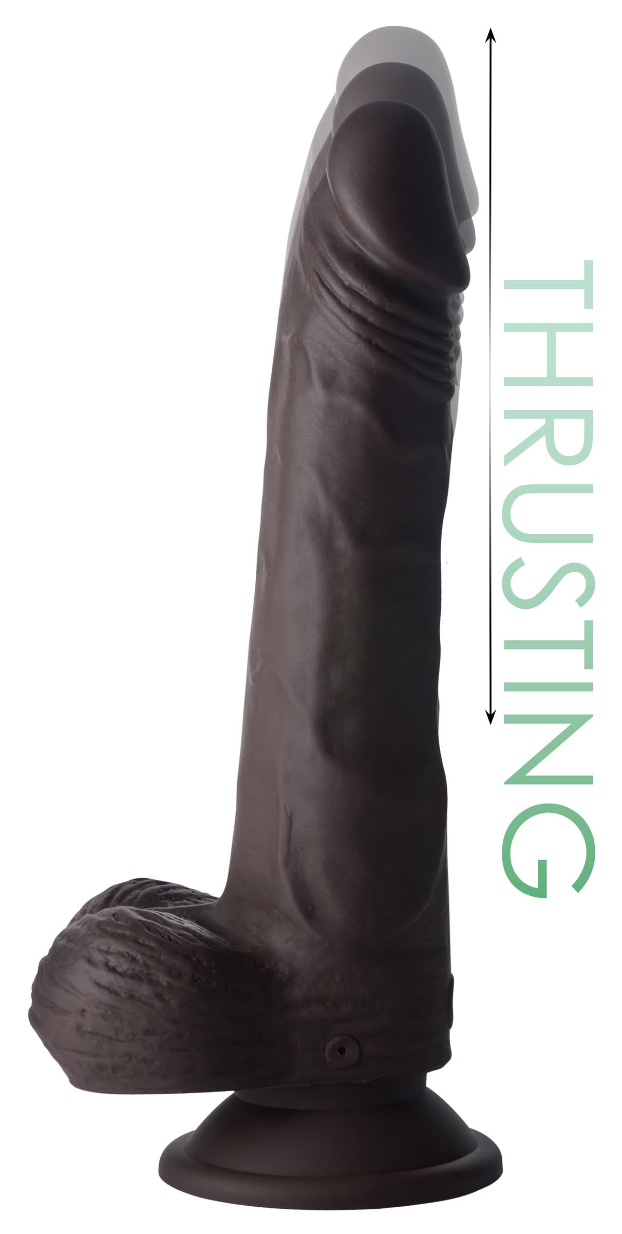 Thrusting And Vibrating 8 Inch Dildo - Dark